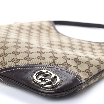 Gucci Monogram GG New Britt Medium Hobo Brown 7 of 12