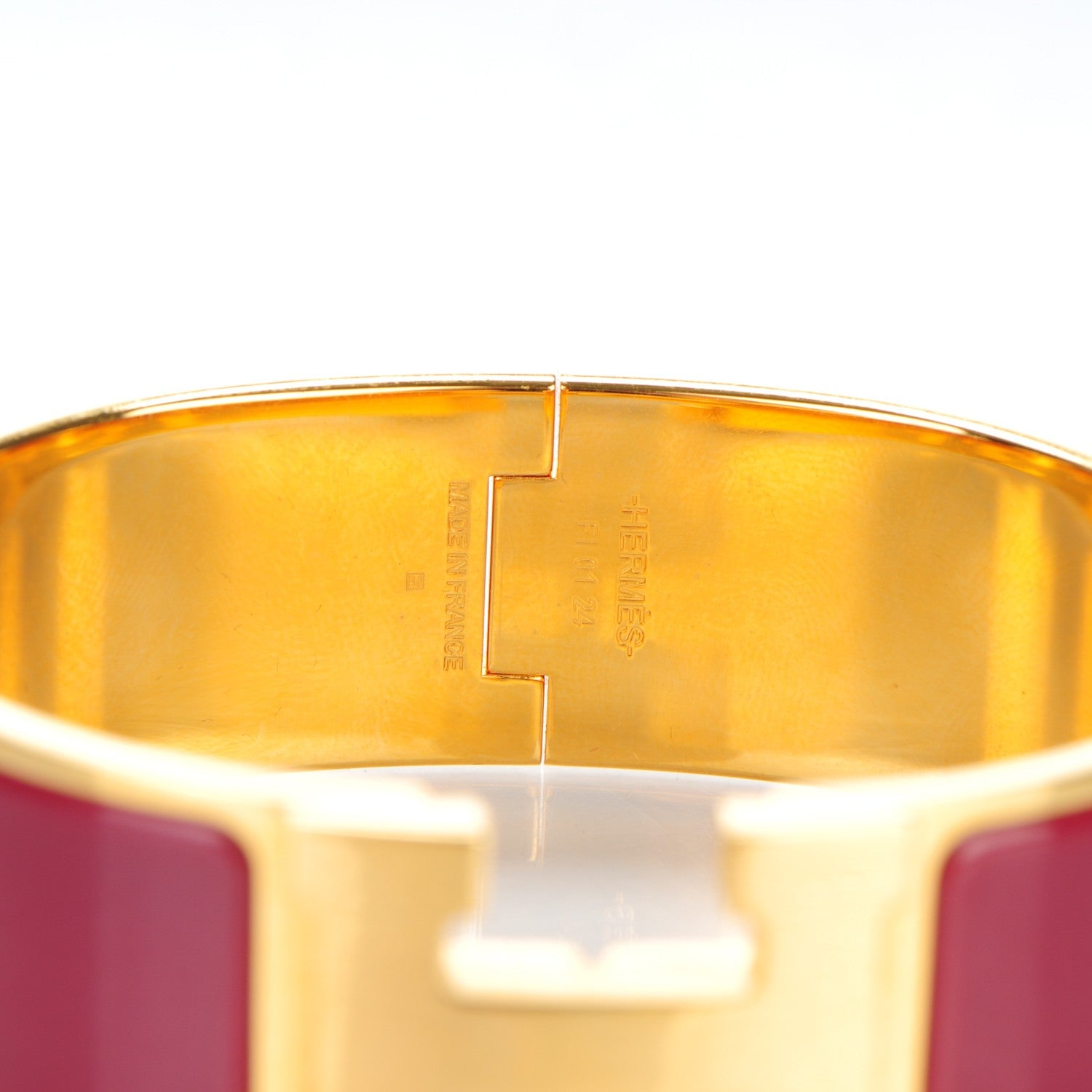 Hermes Enamel Wide Clic Clac H Bracelet GM Bourgogne 4 of 6