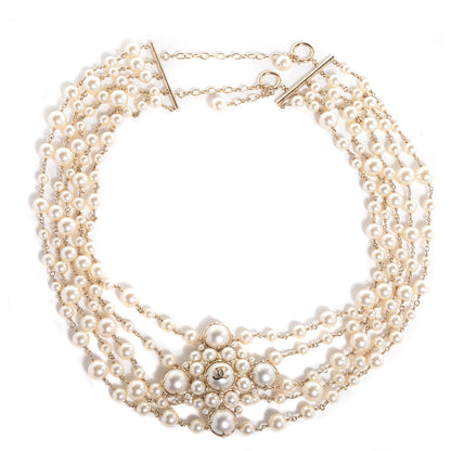 Chanel Pearl Gripoix Multi Strand Belt Gold 1 of 6