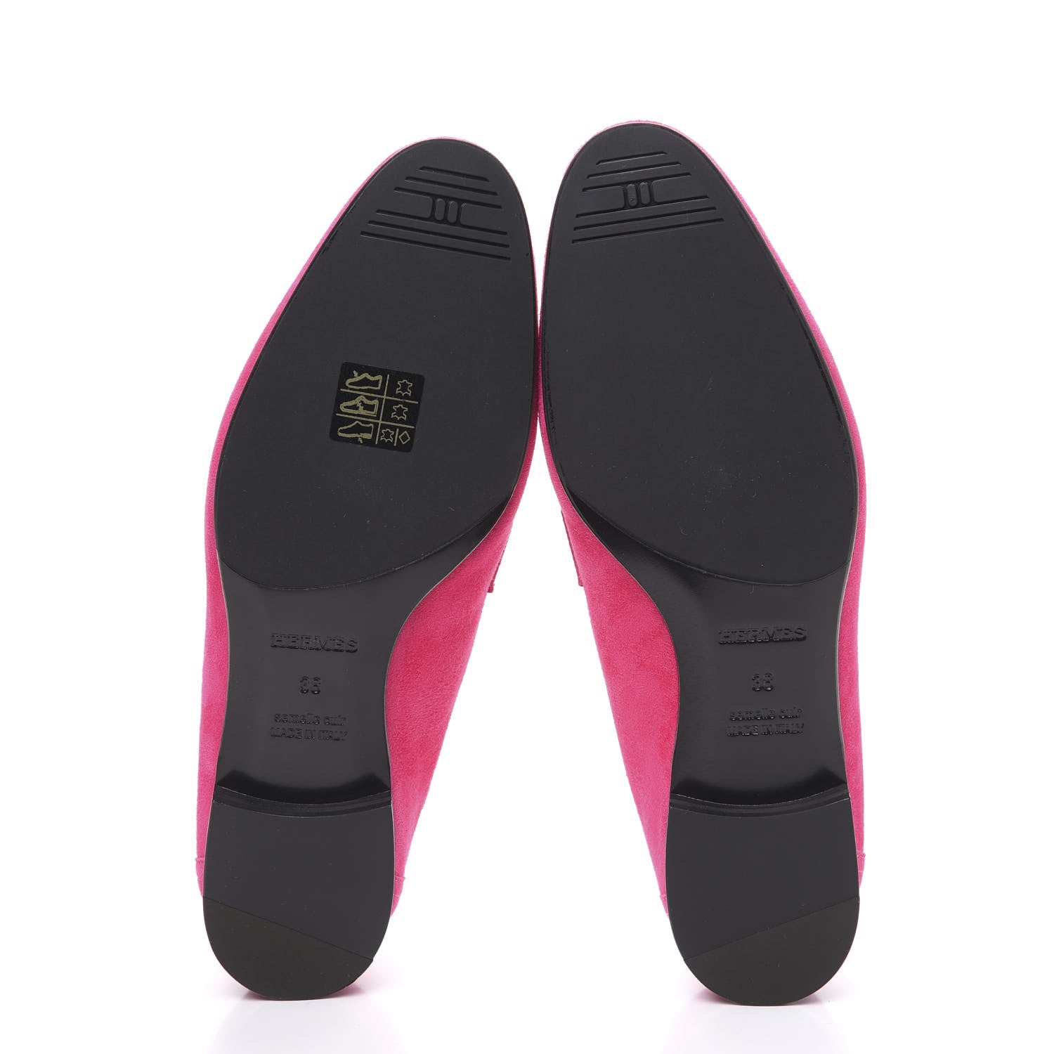 Hermes Suede Goatskin Paris Loafers 38 Rose Fuchsia 5 of 8