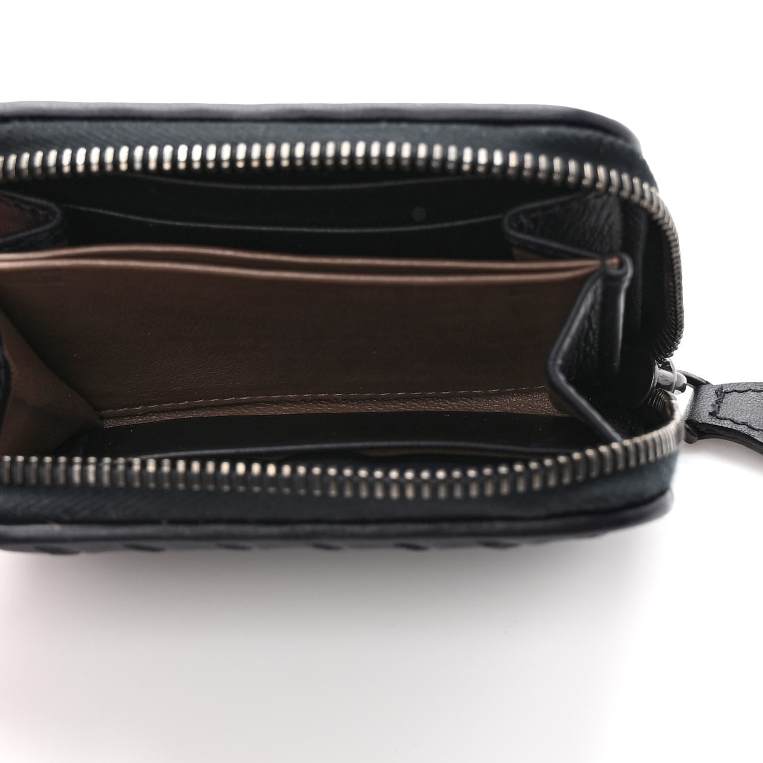Bottega Veneta Nappa Intrecciato Zip Around Card Holder Navy 5 of 6