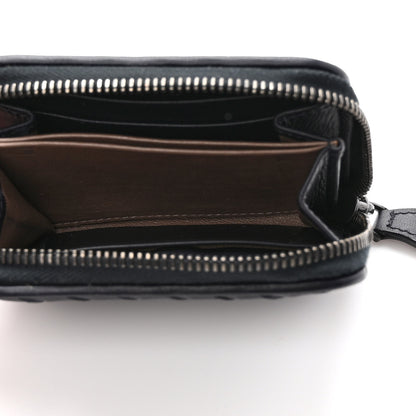 Bottega Veneta Nappa Intrecciato Zip Around Card Holder Navy 5 of 6