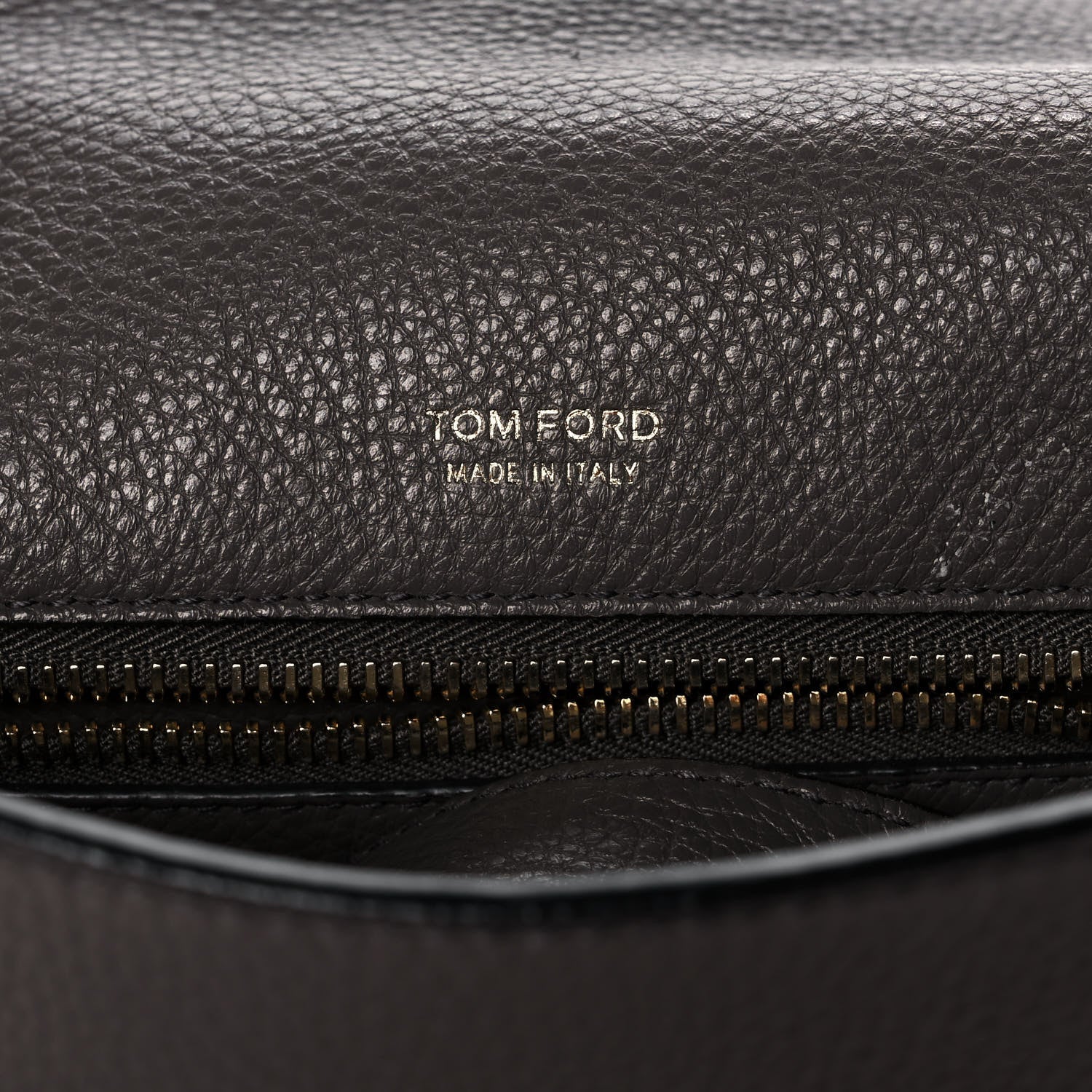 Tom Ford Grained Calfskin Soft Jennifer Saddle Bag Graphite 5 of 13