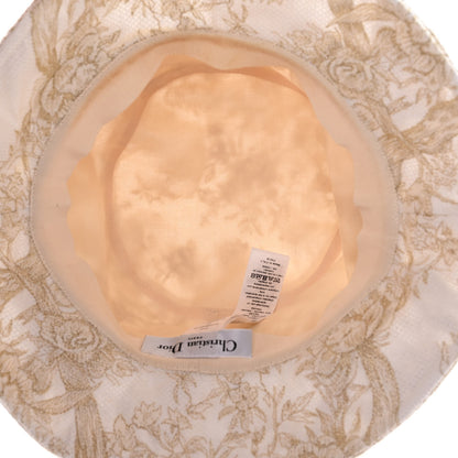Christian Dior Cotton D-Bobby Small Brim Bucket Hat 59 White Gold 6 of 9