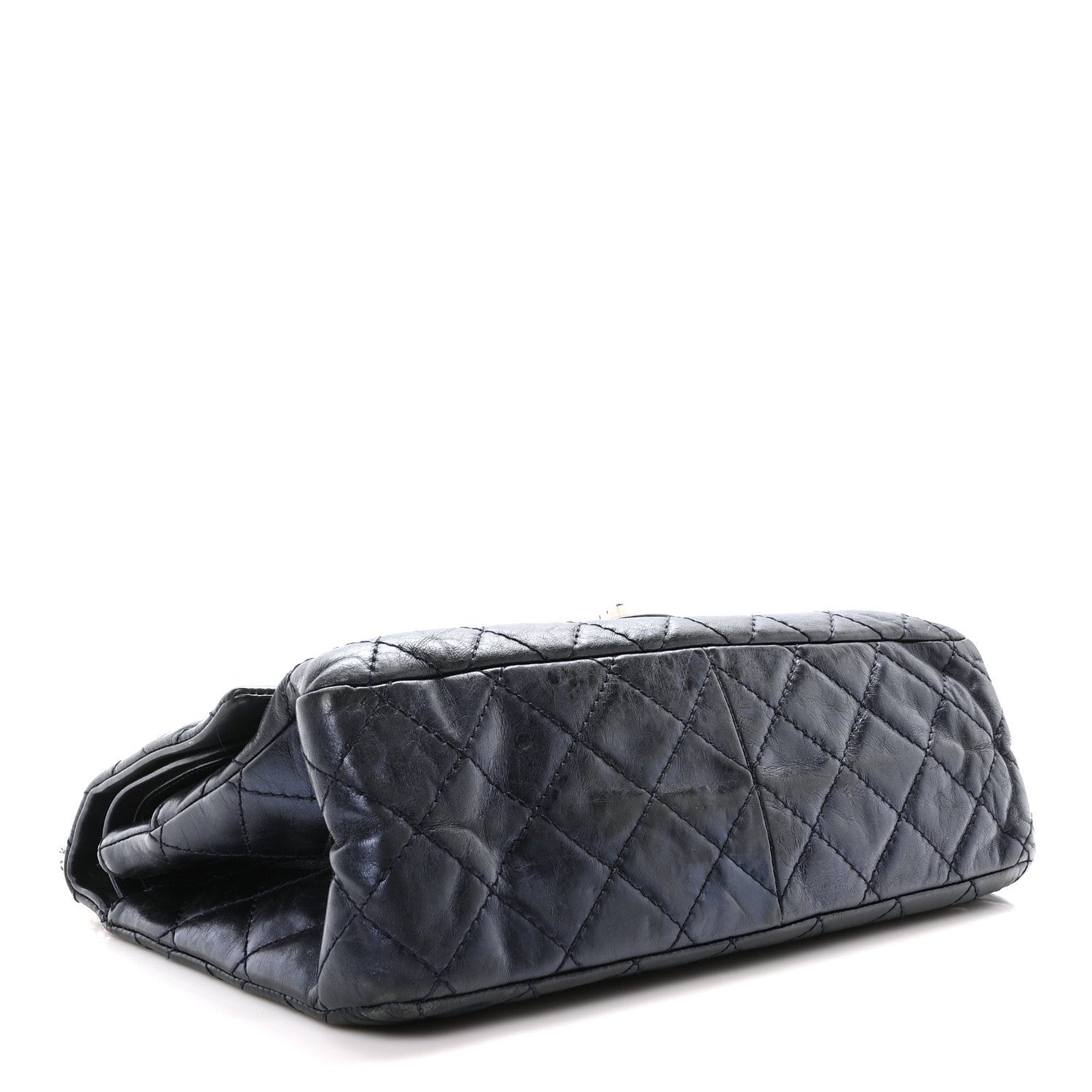 Chanel Metallic Aged Calfskin Quilted 2.55 Reissue 226 Flap Blue 4 of 10