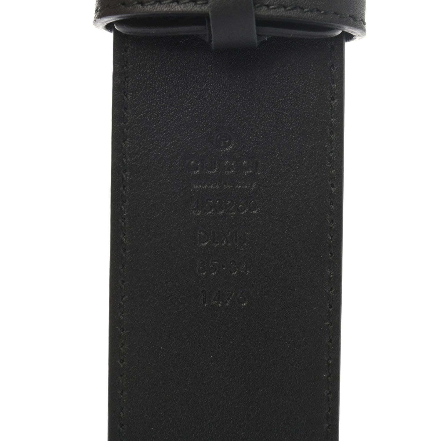 Gucci Moon Calfskin Pearl Double G 40mm Belt 85 34 Black Cream 5 of 5