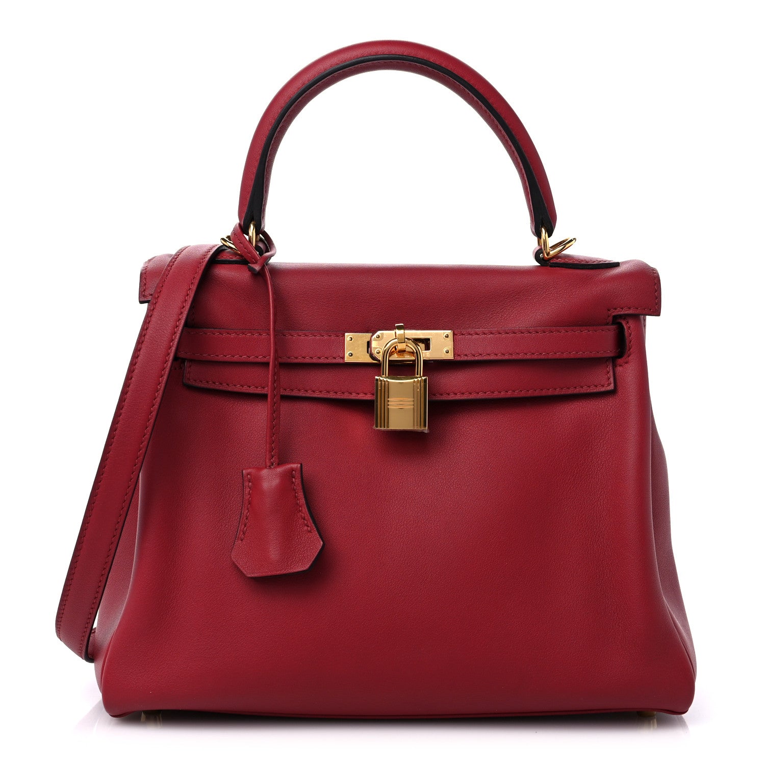 Hermes Swift Kelly Retourne 25 Rouge Grenat 1 of 11