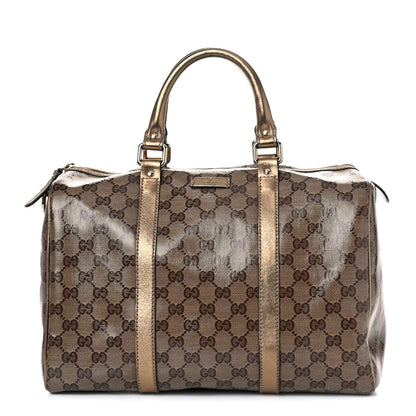 Gucci Crystal Monogram Medium Joy Boston Bronze 1 of 25