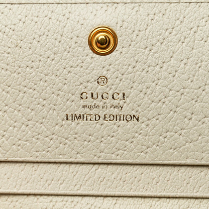 Gucci Canvas Flora Card Case Wallet White 6 of 8