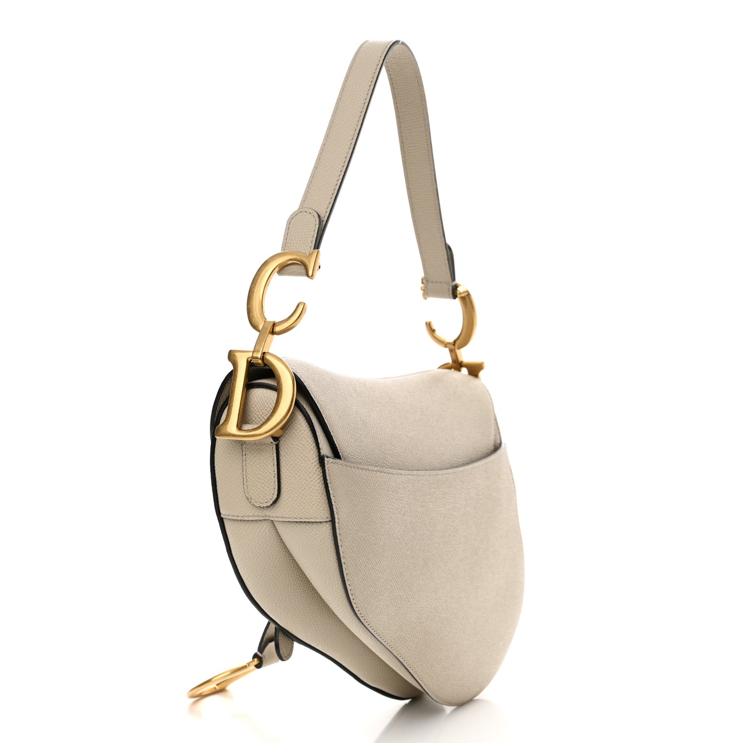 Grained Calfskin Saddle Bag Sable