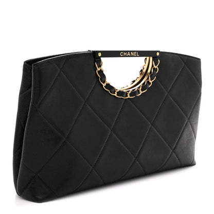 Chanel Caviar Quilted A Real Catch Clutch Black 3 of 11