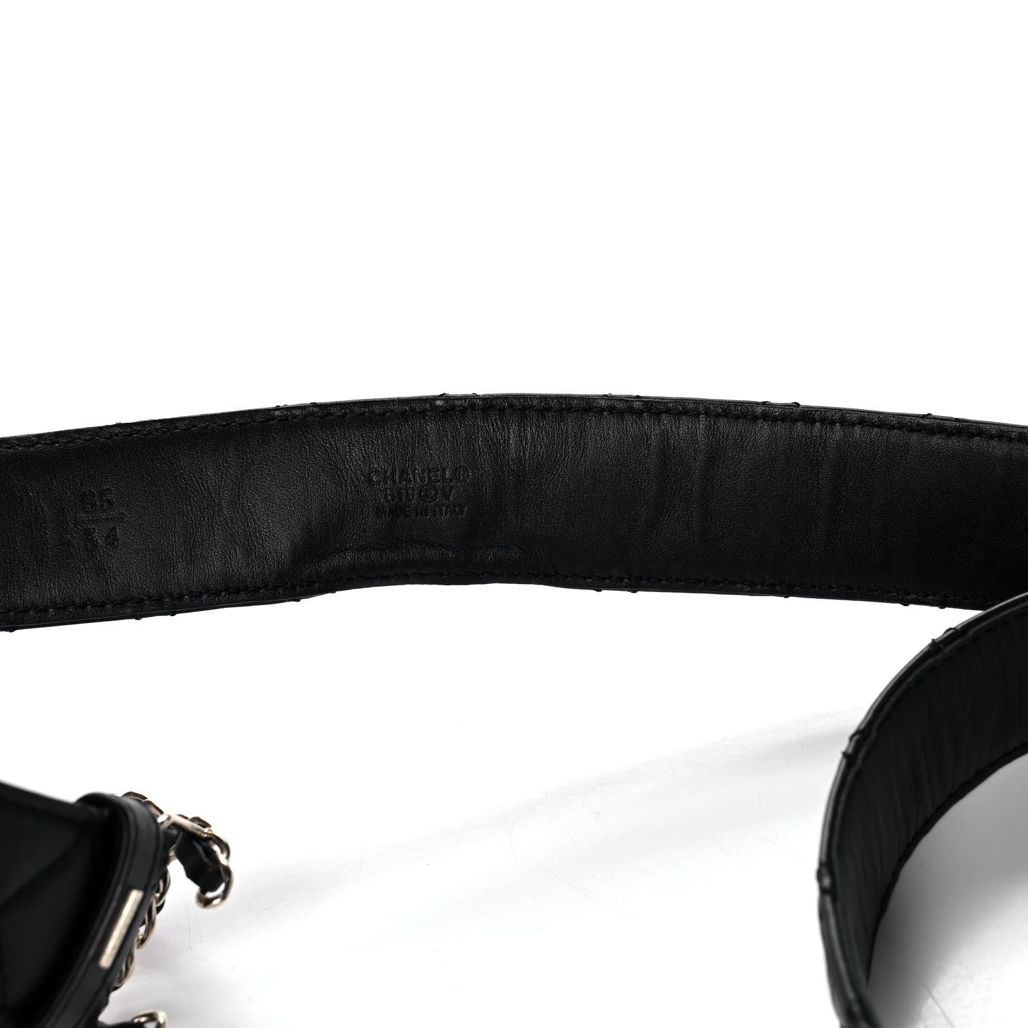 Chanel Lambskin Quilted CC Chain Belt 85 34 Black 4 of 8
