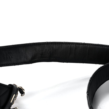 Chanel Lambskin Quilted CC Chain Belt 85 34 Black 4 of 8