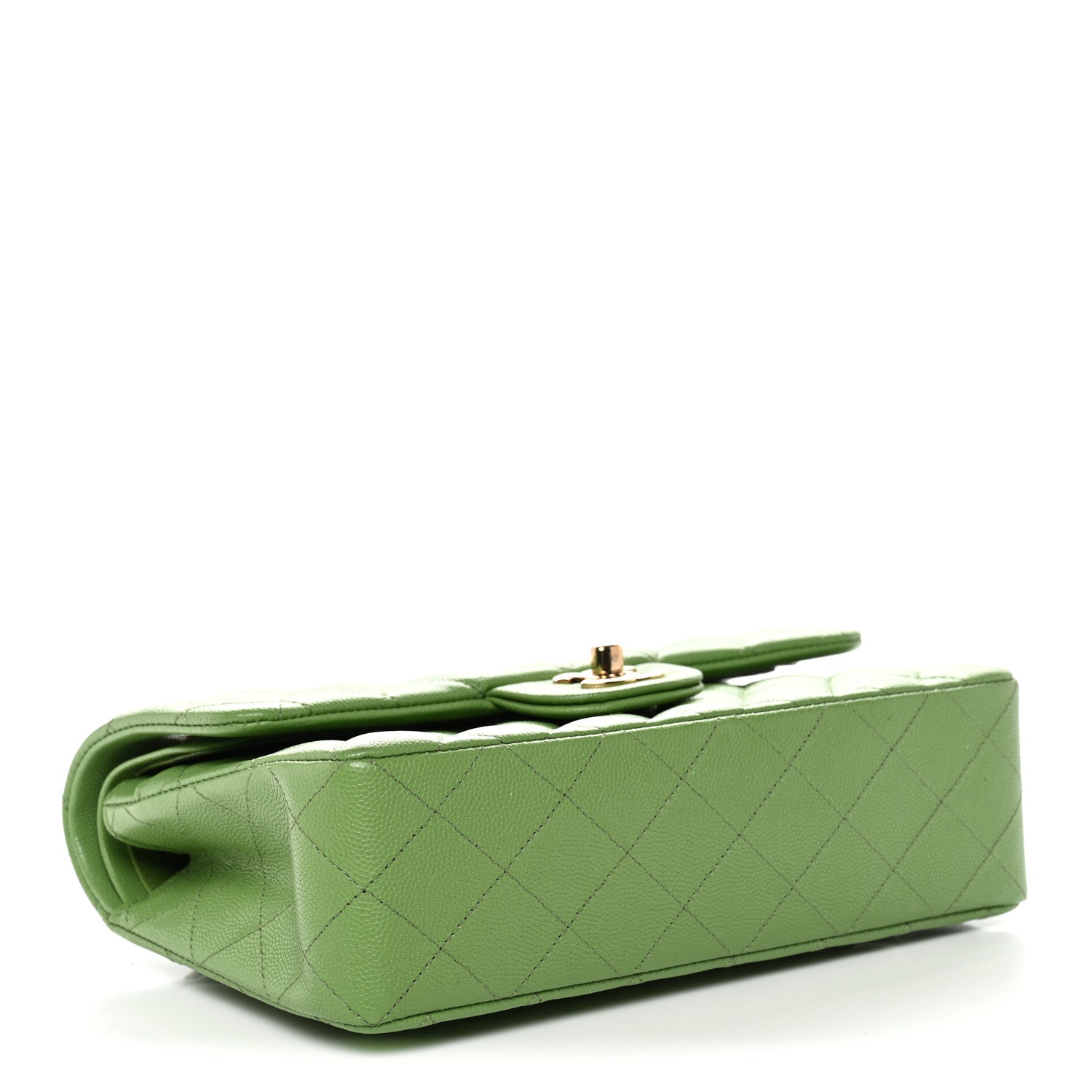 Chanel Caviar Quilted Small Double Flap Green 4 of 13