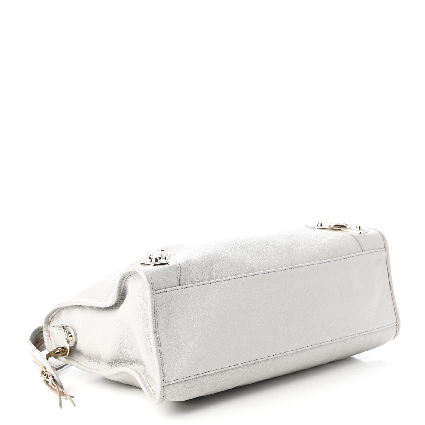 Chevre Gold Metallic Edge Hardware City Gris Perle