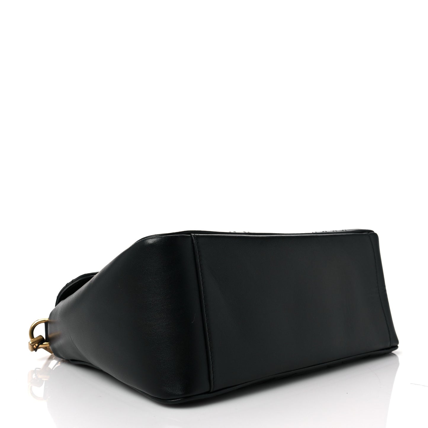 Calfskin Matelasse Small GG Marmont Top Handle Shoulder Bag Black