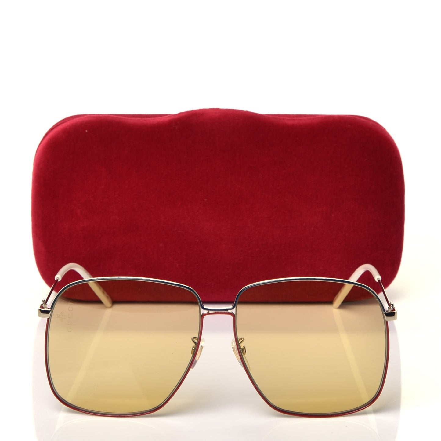 Rectangular Frame Interlocking G Sunglasses GG0394S Yellow