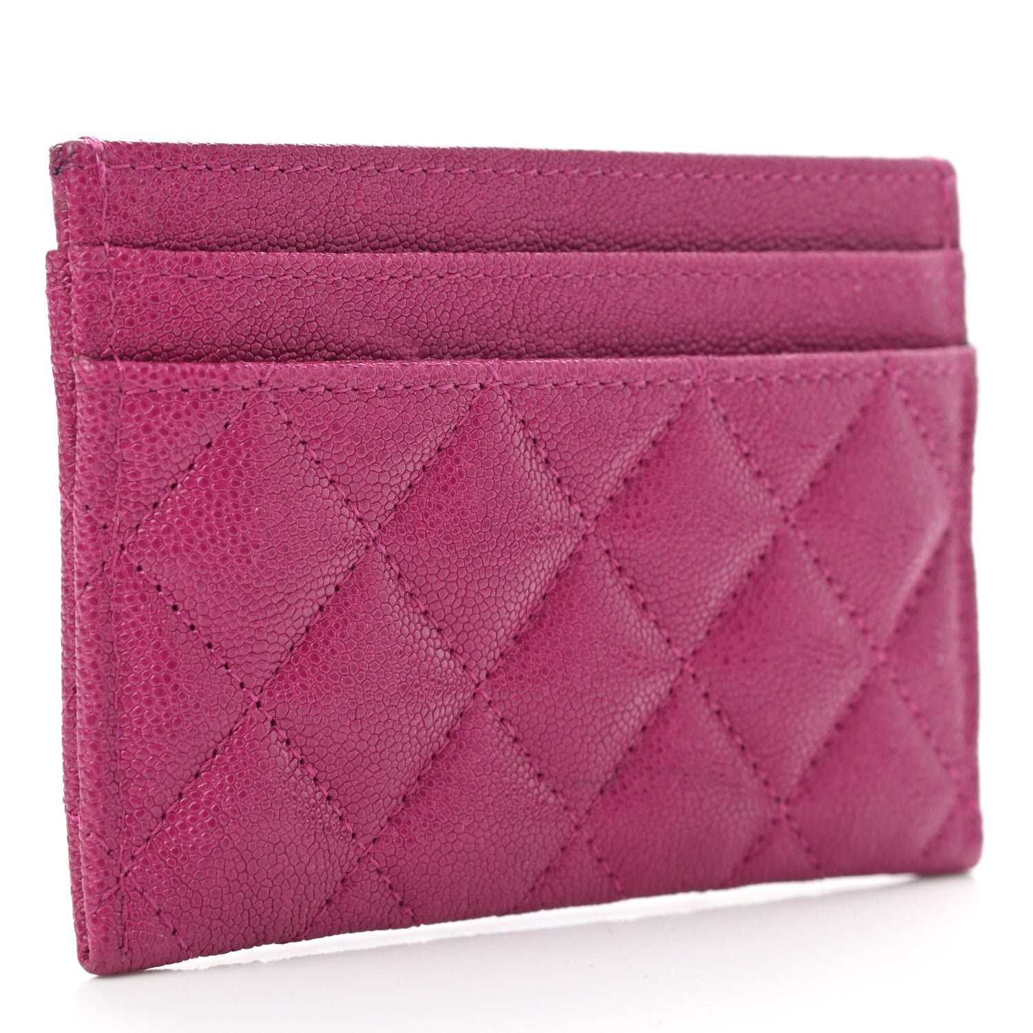 Chanel Caviar Quilted Boy Card Holder Fuchsia 3 of 9