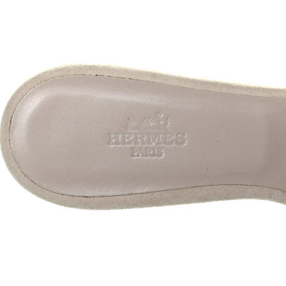 Hermes Suede Goatskin Crystal Oasis Sandals 38 7 of 11