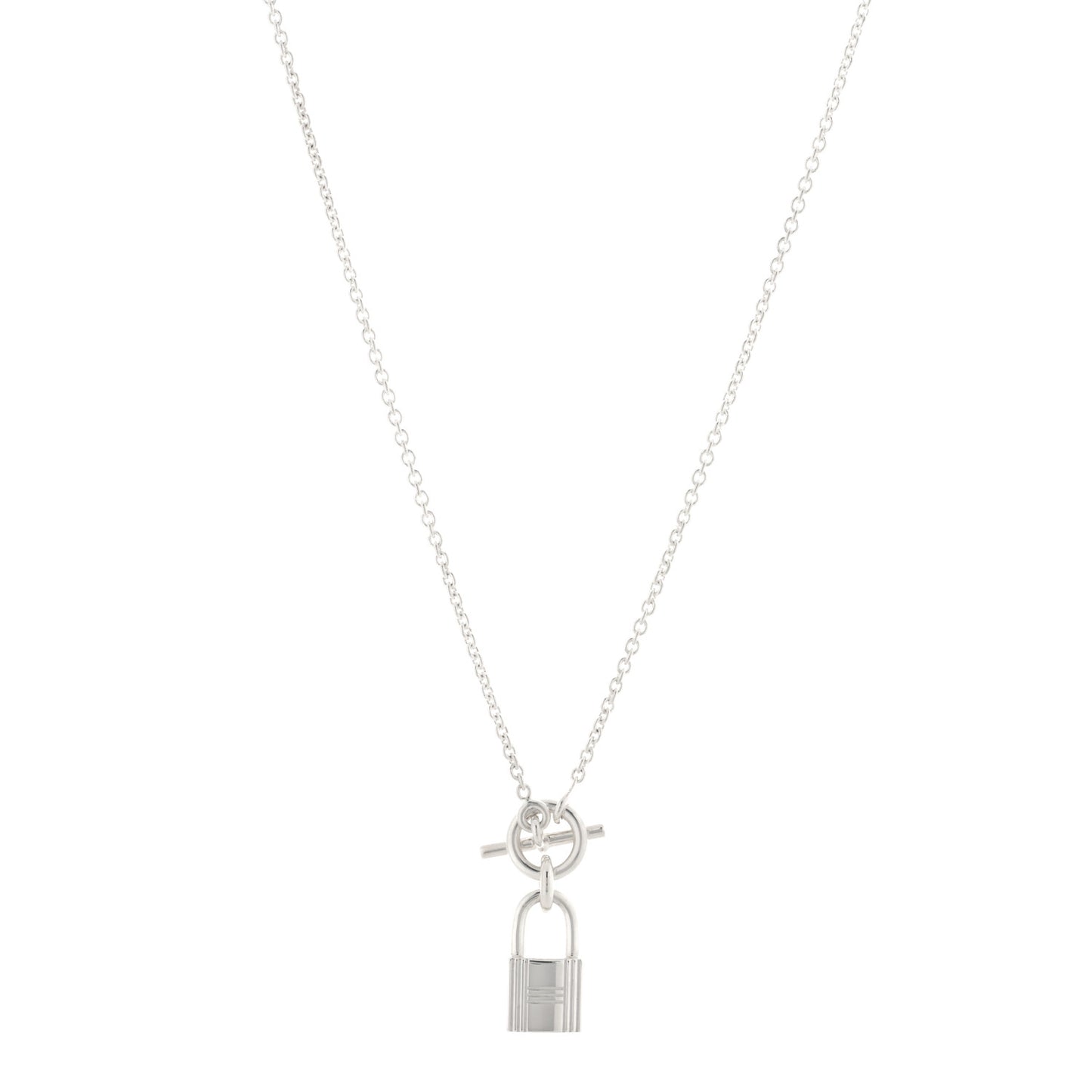 Sterling Silver Cadenas Kelly Lock Pendant Necklace