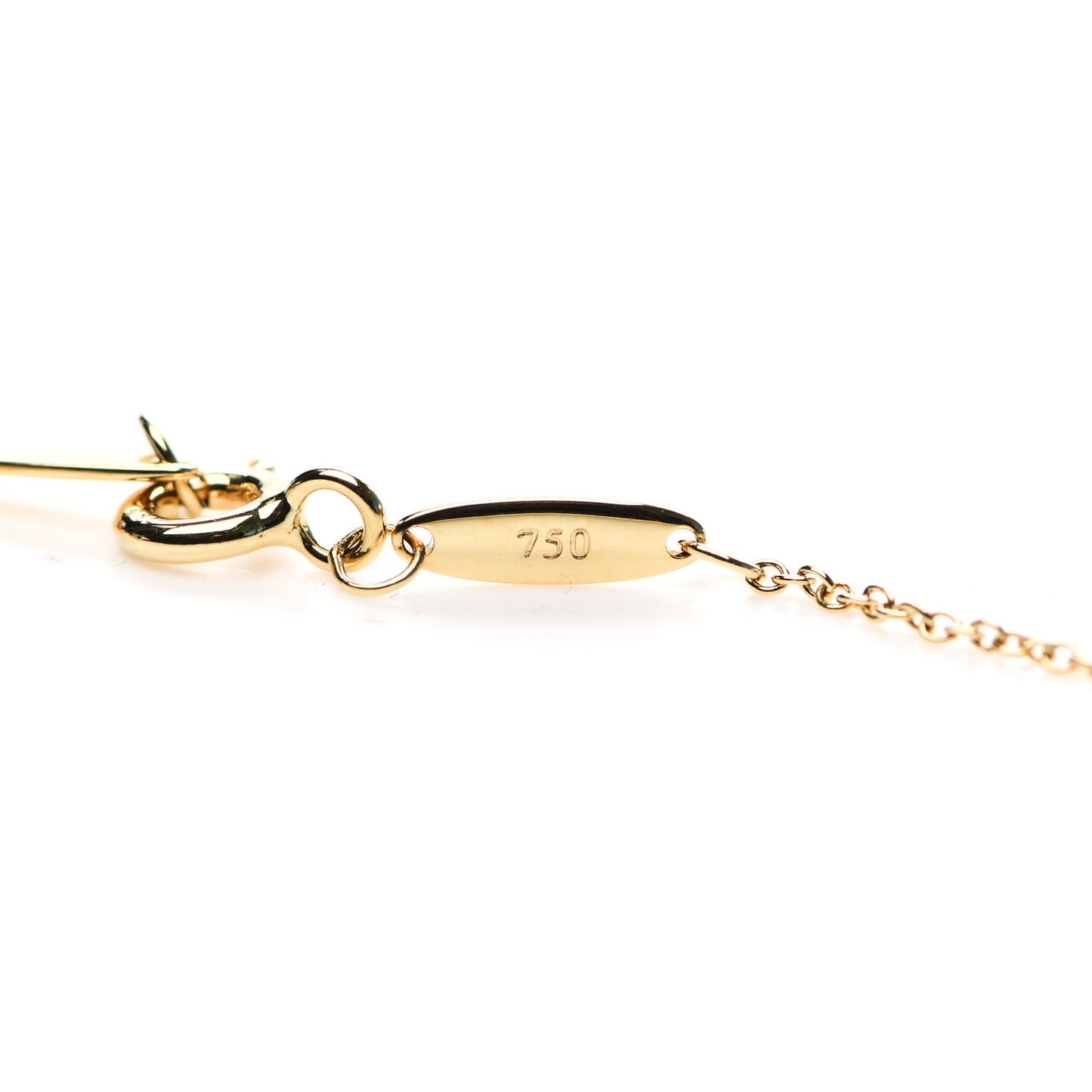 18K Yellow Gold Diamond .05ct Elsa Peretti Diamonds by the Yard Pendant Necklace