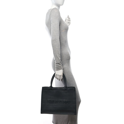 Christian Dior Calfskin Embossed Medium Book Tote Black 2 of 10