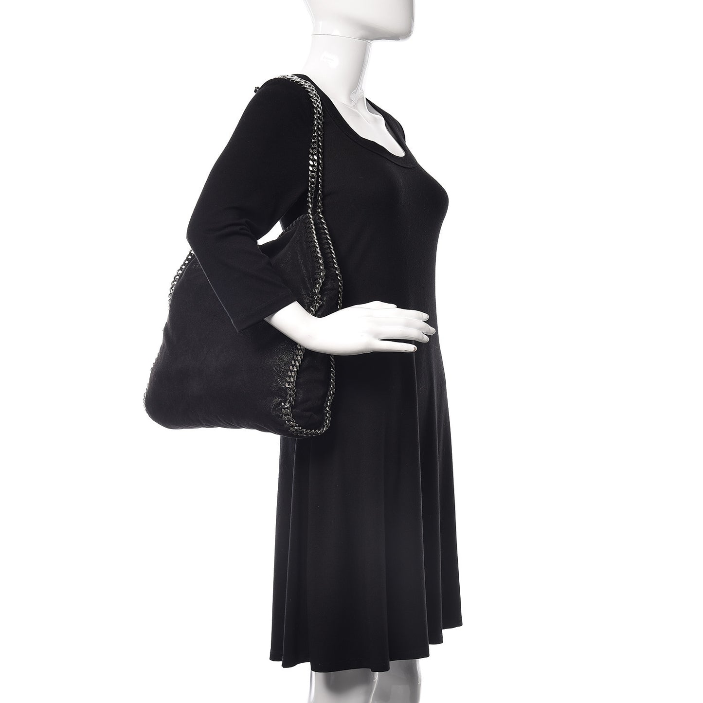 Shaggy Deer Small Falabella Tote Black