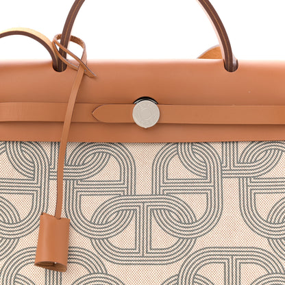 Hermes H Plume Canvas Vache Hunter Circuit 24 Herbag Zip Retourne 31 Gris Meyer Ecru Beige Naturel 9 of 12