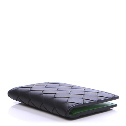 Bottega Veneta Nappa Maxi Intrecciato Bi-Fold Card Holder Black Grass 4 of 7