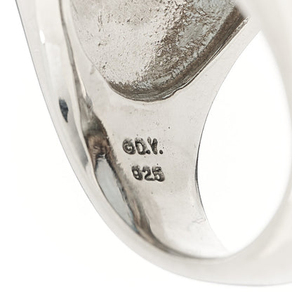 David Yurman Sterling Silver Diamond Blue Topaz 20mm Albion Ring 56 7.5 5 of 5