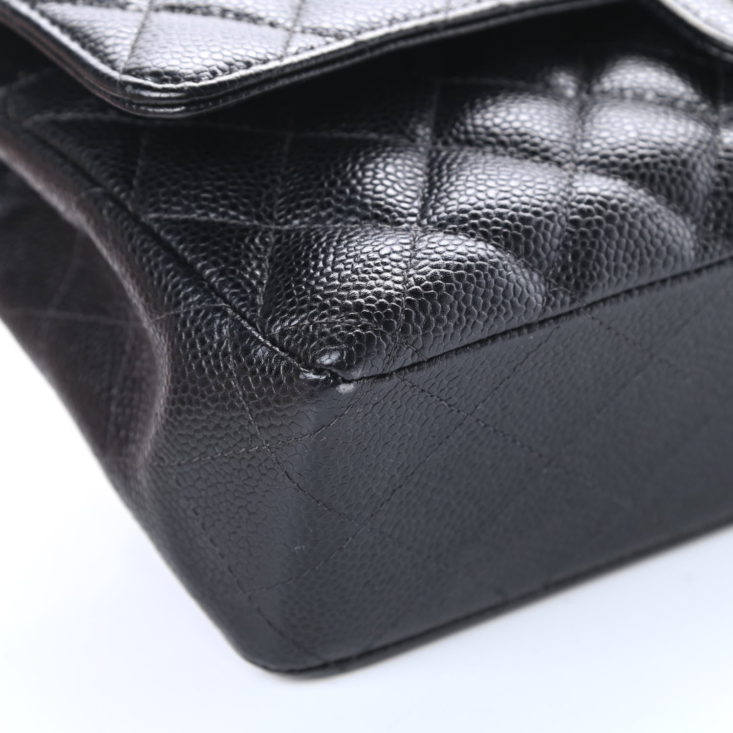 Chanel Caviar Quilted Medium Double Flap Black 10 of 20