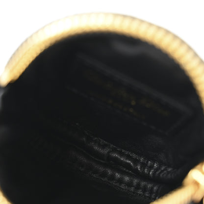 Christian Dior Supple Calfskin Cannage Round Detachable Caro Coin Purse Black 5 of 8