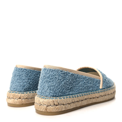 Gucci Terry Cloth Interlocking G Espadrilles 38 Sweet Blue Dusty White Beige 4 of 8