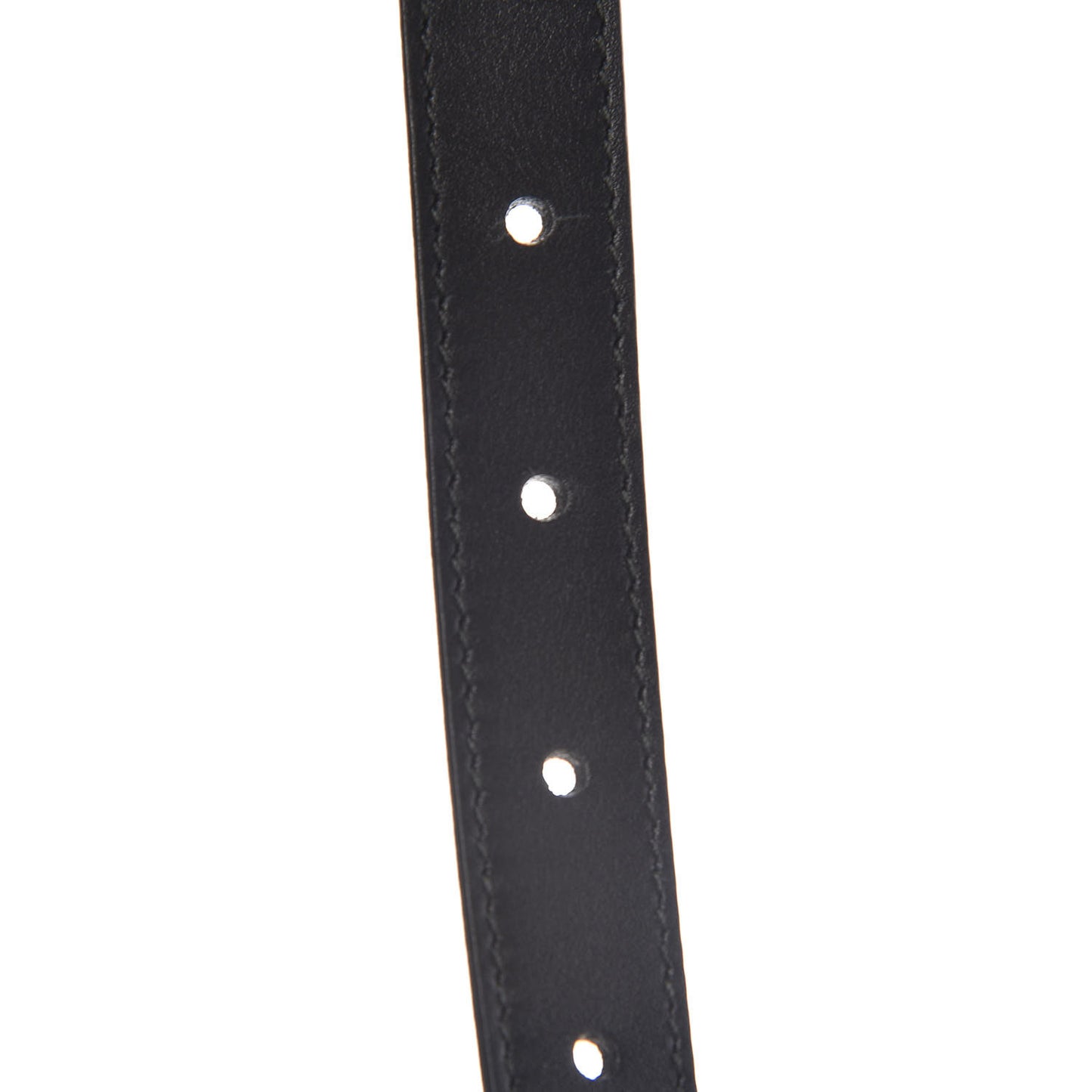 Calfskin Pearl Double G 20mm Belt 75 30 Black Cream