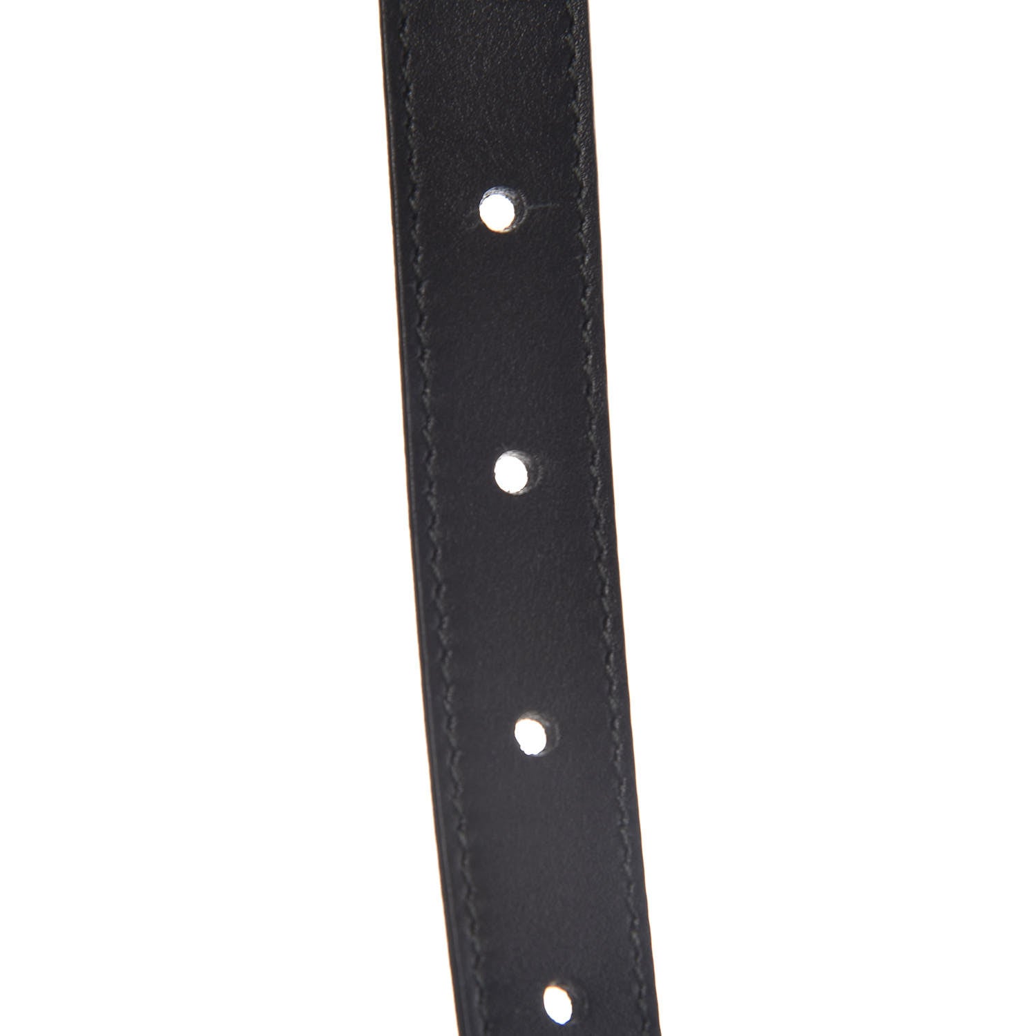 Gucci Calfskin Pearl Double G 20mm Belt 75 30 Black Cream 5 of 6