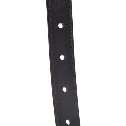 Gucci Calfskin Pearl Double G 20mm Belt 75 30 Black Cream 5 of 6