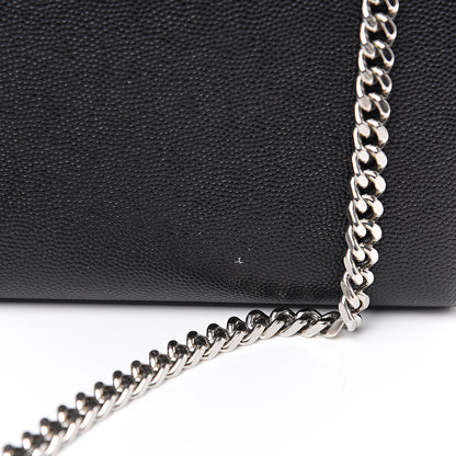 Saint Laurent Grain De Poudre Small Monogram Kate Satchel Black 10 of 14