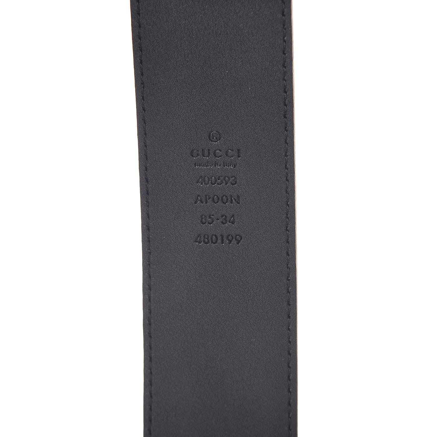 Gucci Moon Calfskin Nickel Double G 40mm Belt 85 34 Black 4 of 7
