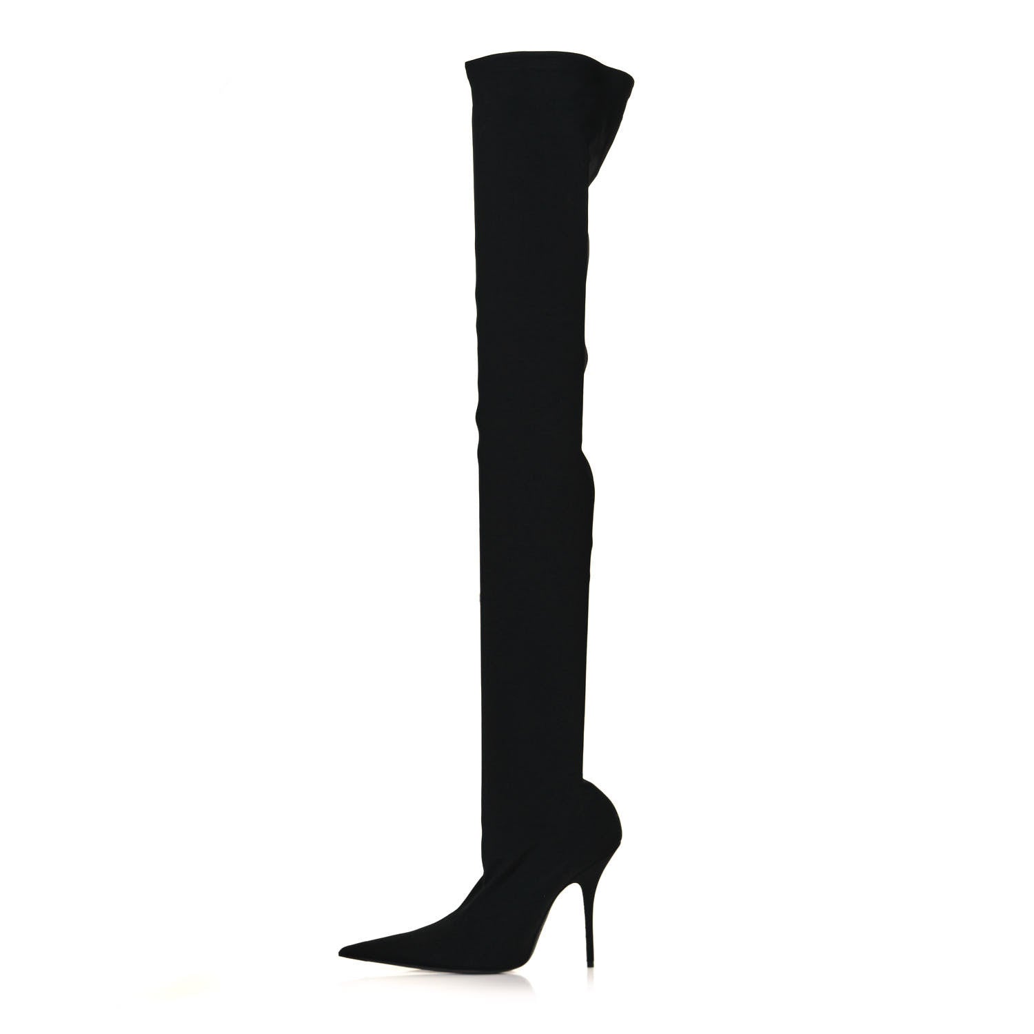 Balenciaga Spandex Pointed Toe Knife Thigh High Boots 41 Black 1 of 6