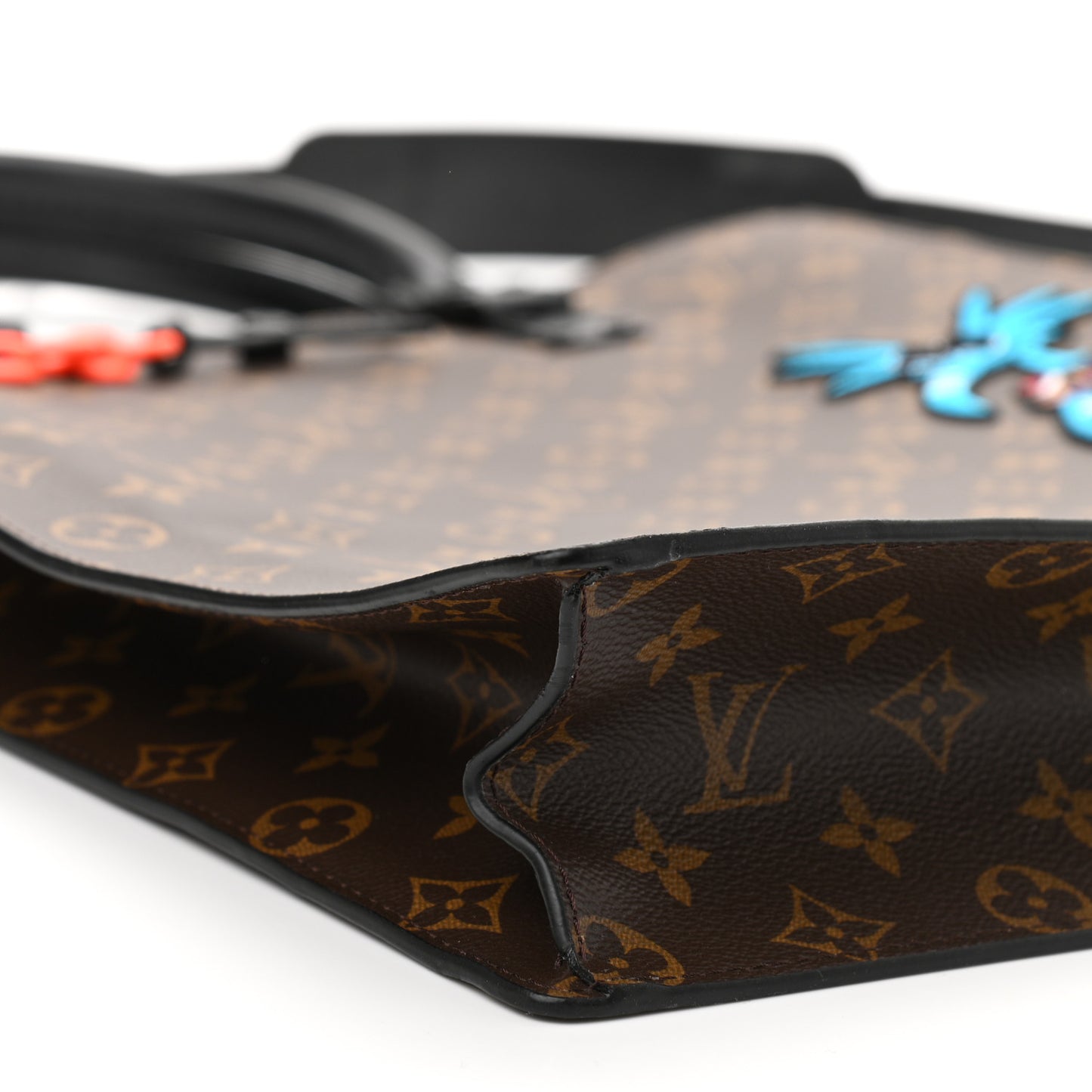 Monogram Embroidered Cartoon LV Friends Sac Plat