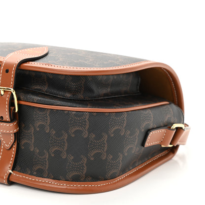 Celine Triomphe Canvas Medium Folco Bag Tan 8 of 8