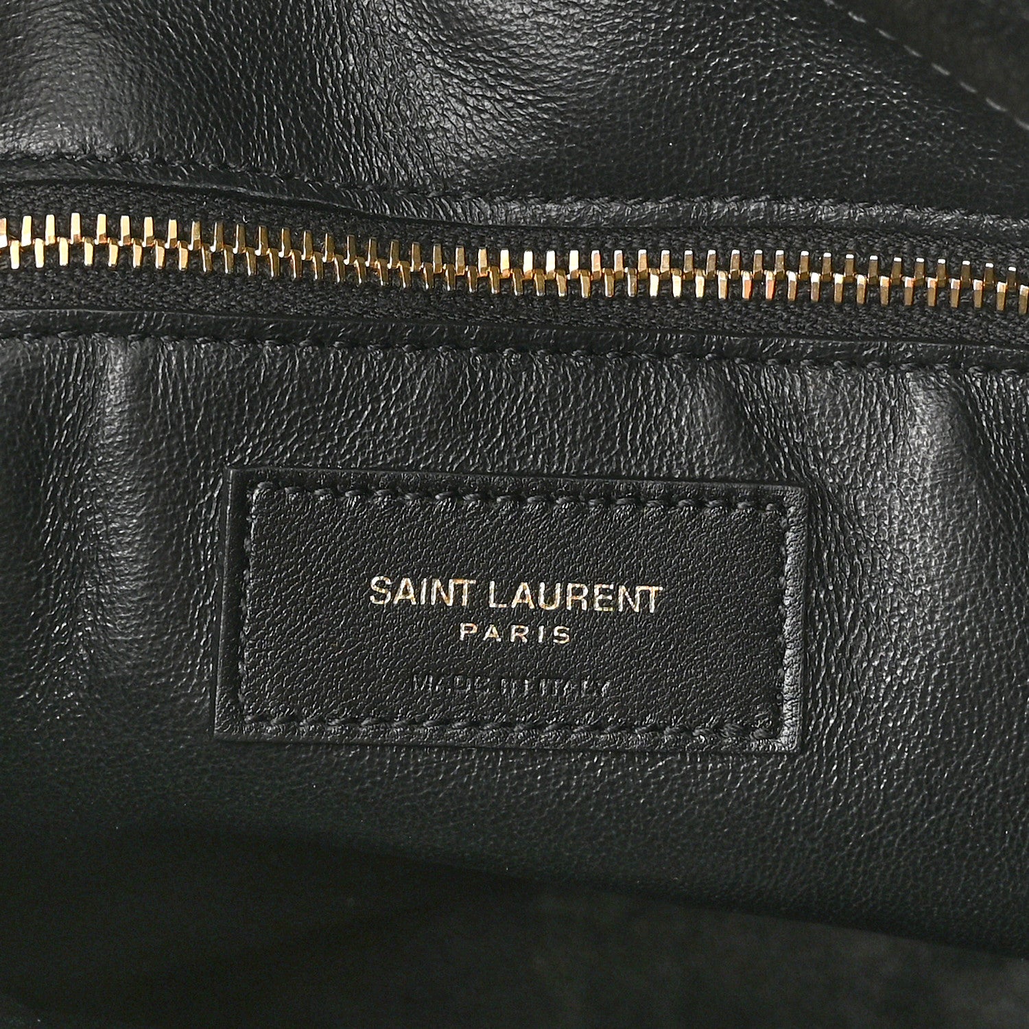 Saint Laurent Lambskin Seau Fermoir Bucket Bag Black 6 of 12