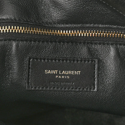Saint Laurent Lambskin Seau Fermoir Bucket Bag Black 6 of 12