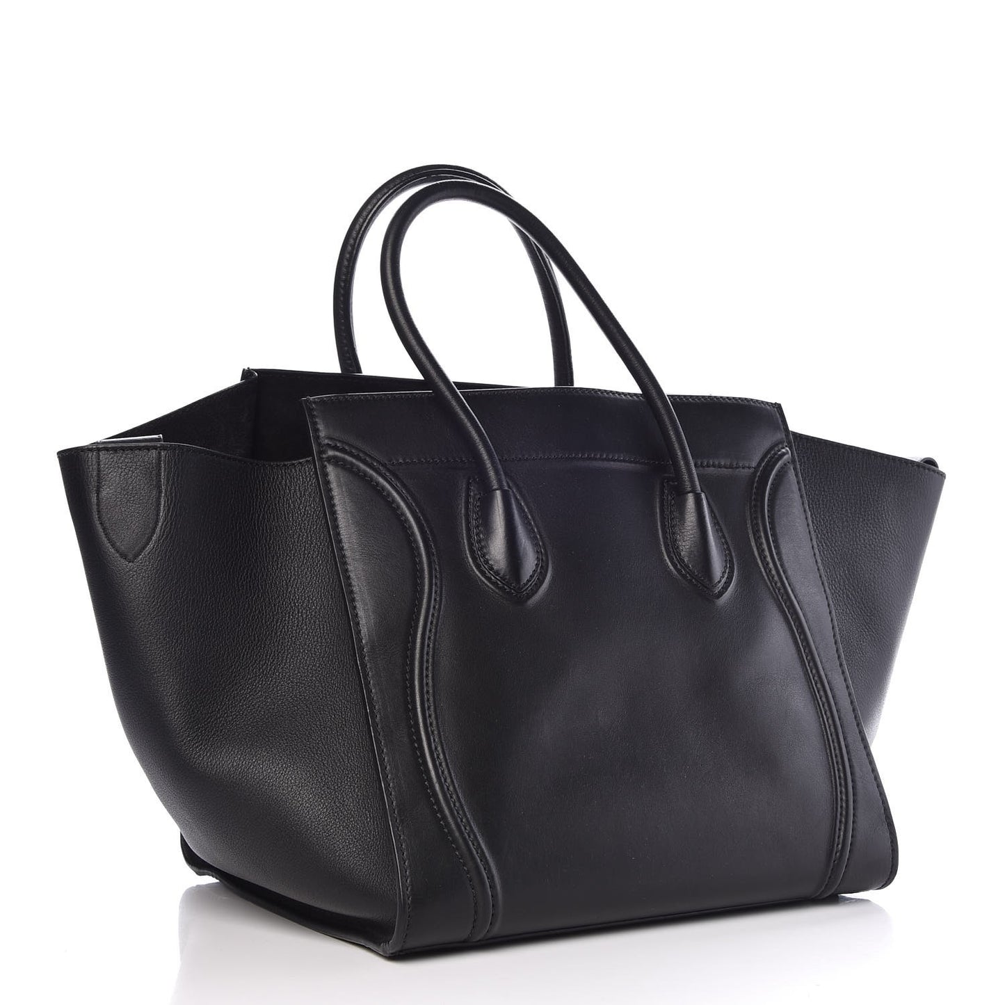 Smooth Calfskin Medium Phantom Luggage Black