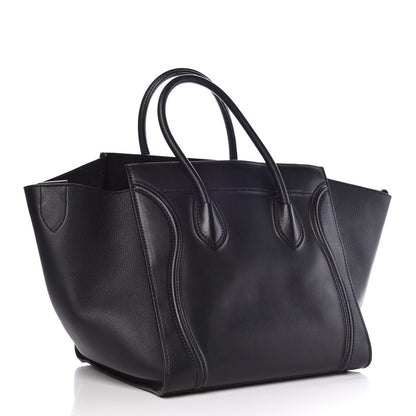 Celine Smooth Calfskin Medium Phantom Luggage Black 3 of 7