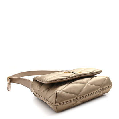Saint Laurent Satin Quilted Le 57 Diamond Shoulder Bag Mouse 4 of 11