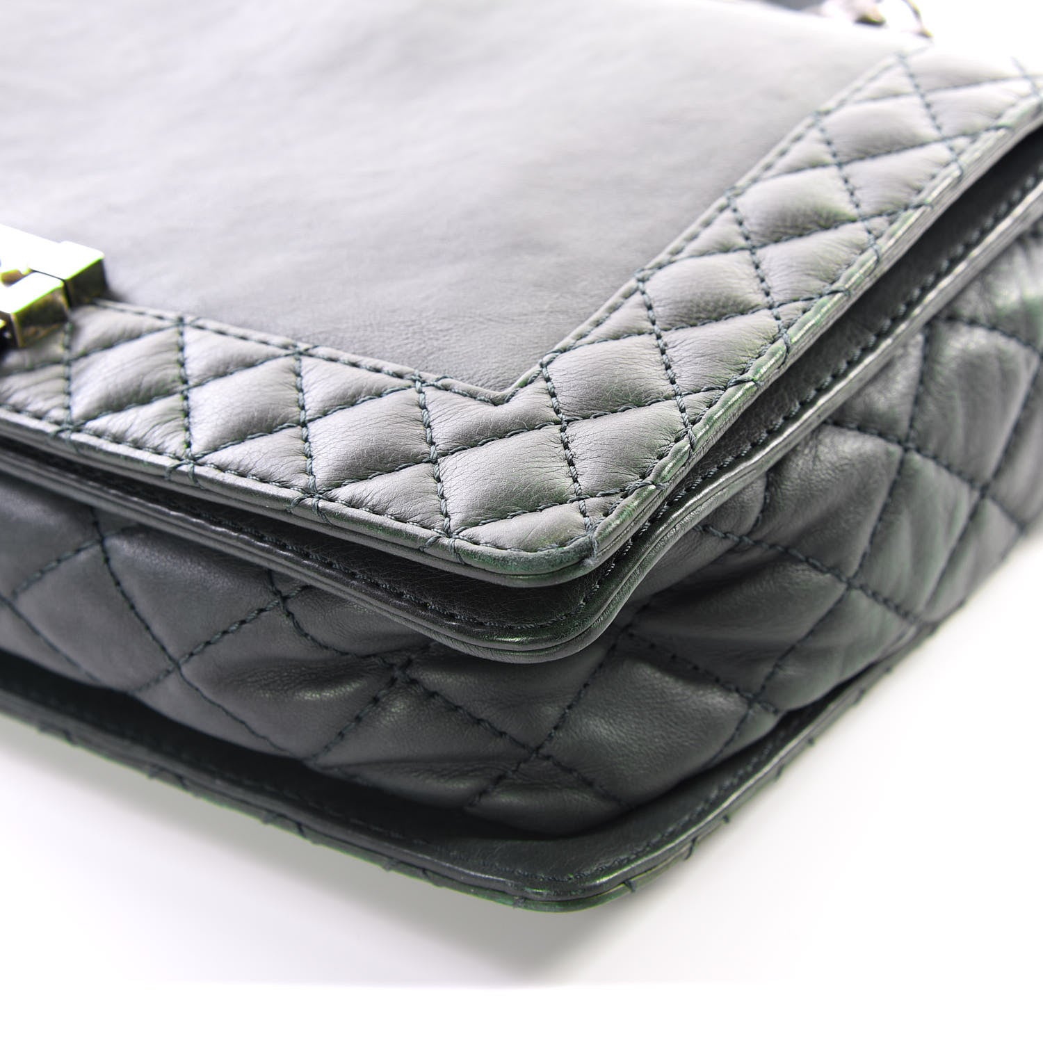 Chanel Calfskin Medium Boy Reverso Flap Dark Green 6 of 11