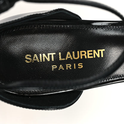 Saint Laurent Patent Calfskin Opyum 85 Sandals 39 Black Gold 8 of 11