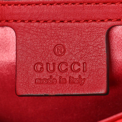 Gucci Jacquard Matelasse Floral Medium GG Marmont Shoulder Bag Red 6 of 10