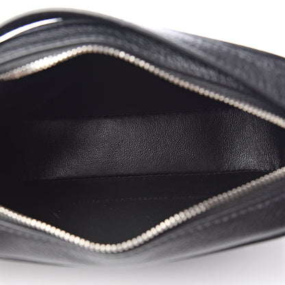 Balenciaga Grained Calfskin Logo XS Ville Top Handle Camera Bag Black White 5 of 11